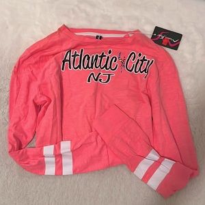 NWT - crop long sleeve shirt - Atlantic City - size S
